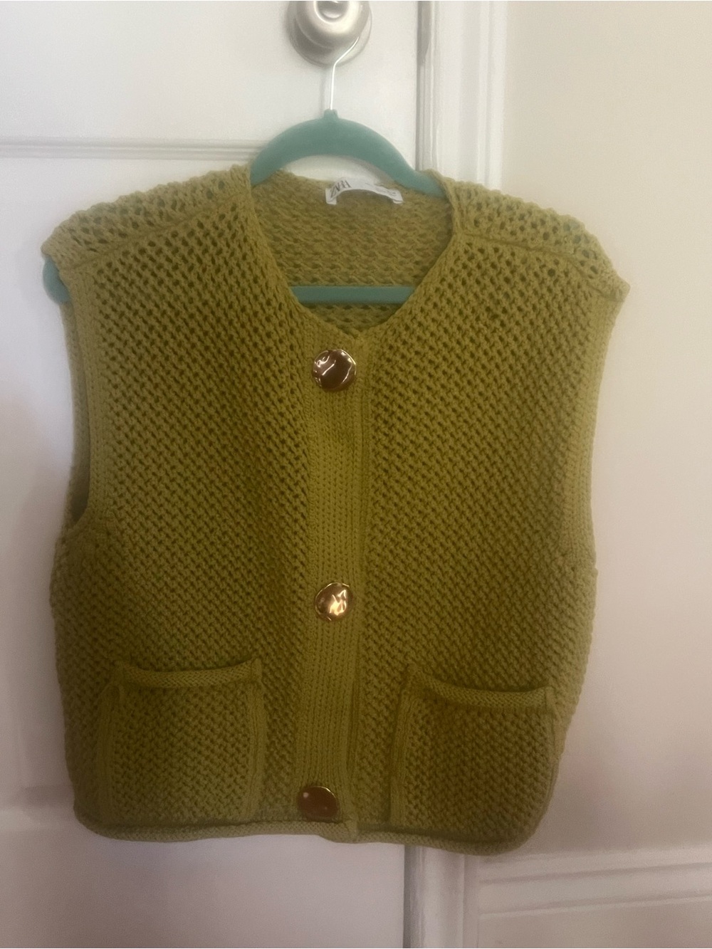 ZARA Olive Green Knit Vest